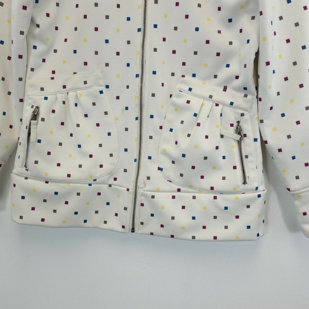 BURTON Women's White Coat Jacket LARGE Mock Neck Full Zip Long Sleeve Dry Ride - Picture 5 of 13
